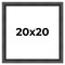 Square Refined Black Picture Frame - UV Acrylic, Foam Board Backing, Hanging Hardware